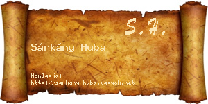 Sárkány Huba névjegykártya